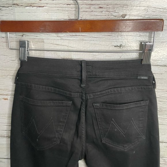 MOTHER The Looker Skinny Denim Jeans A Model Spy Black size 25 - Picture 9 of 9
